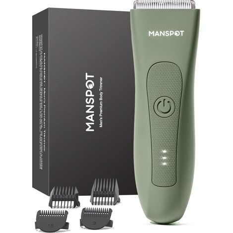 Men's Intimate Body Trimmer with Hypoallergenic Ceramic Blade  Electric Shaver IPX7 Waterproof, Wet (1/5)