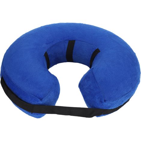 Collier Gonflable Pour Chien - Protection De Plaie En Pvc Et Peluche - Confort Visuel Optimal - Taille L (1/5)