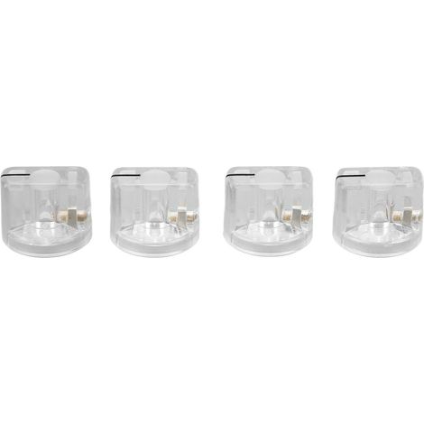 4 Pièces Boutons de Pédale Effet Design à Fente Transparent Plastique Accessoire Instrument Facile à Contrôler (1/5)