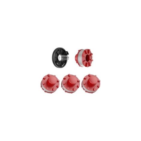 Ersatzspule 2,0 mm x 8 m Trimmerfaden für Einhell CE-CT36/30 3405096, AGILLO 36/255 BL, AGILLO 18/200 (4 Spulen + 1 Abdeckung + 1 Feder) - Crezuo (1/4)