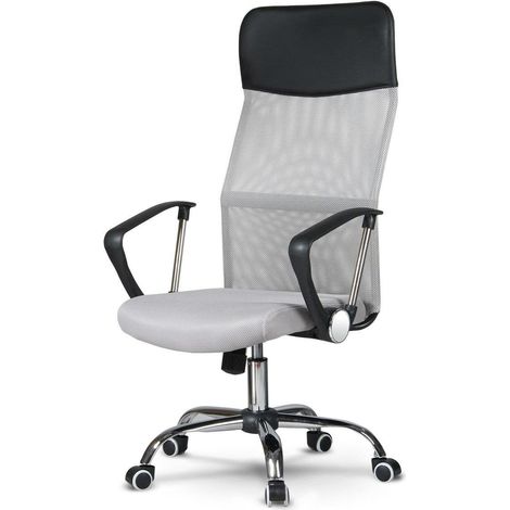 Silla de oficina ergonómica - gris - diseño Sydney - transpirable