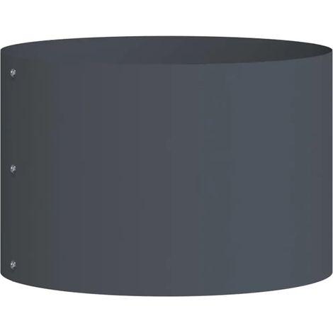 Anello per fioriera rotondo moderno da esterno facile da montare 30 x 30 x 20 cm in acciaio antracite 020052236