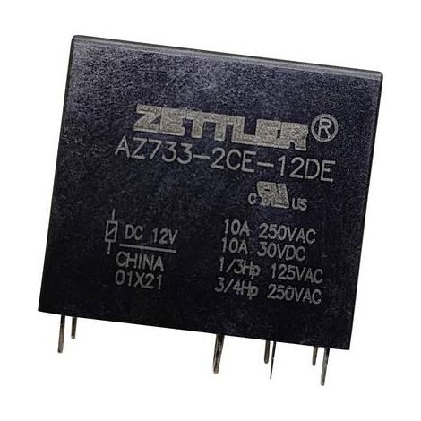 Zettler Electronics AZ733-2CE-12DE Relè per PCB 12 V/DC 12 A 2 scambi 1 pz.