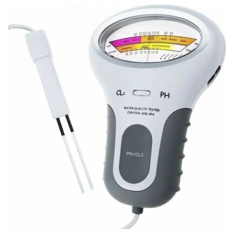 Bardusch-Testeur de qualité de l'eau 2 en 1 Testeur de pH numérique Chlore, CL2 Portable avec Grand écran pour Spa de Piscine spa Analyseur de Qualité de l'eau (1/5)
