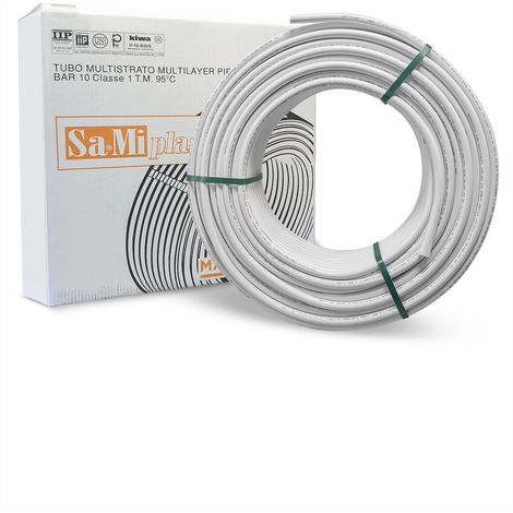 Tubo MULTISTRATO nudo PexB con barriera all'ossigeno, dimensioni 16 x 2, Bobina da 250 metri