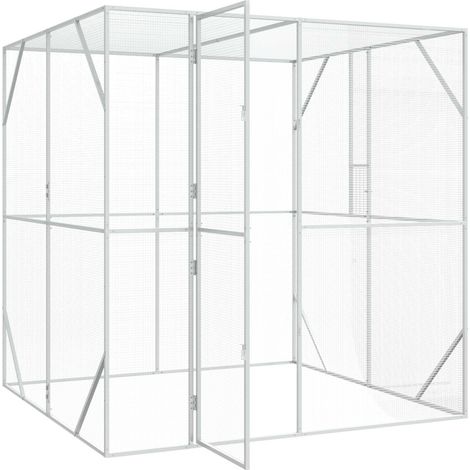 Cage pour oiseaux Anthracite 209 x 202 x 214 cm Acier galvanisé (1/5)