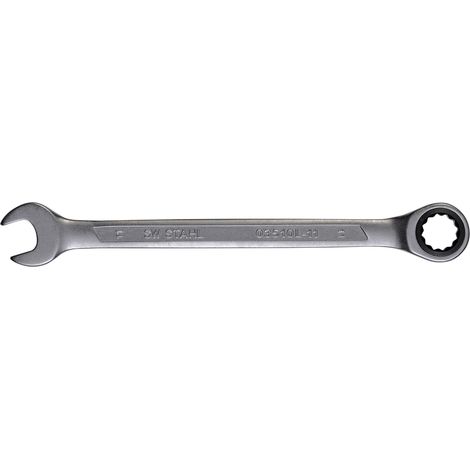 SW-Stahl 03510L-11 Gabelringratschenschlüssel 11 mm I feinverzahnt mit 72 Zähnen I Maulschlüssel mit Ringratsche I Ringratschenmaulschlüssel I Ringmaulschlüssel