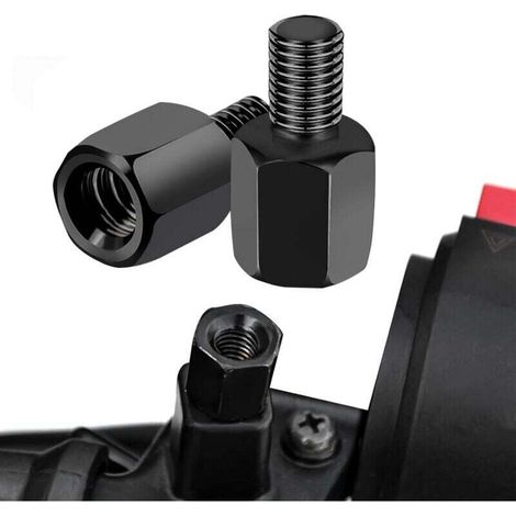 Lot de 2 adaptateurs de rétroviseurs M10 à filetage à droite M8 pour moto Adaptateur miroir adaptateur miroir m10 sur m8 (2 pièces)