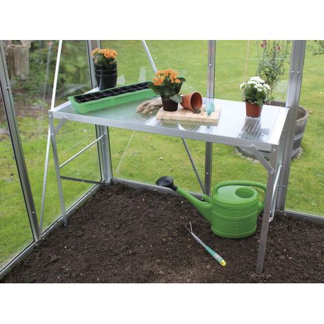 Vitavia Pflanztisch mit HKP Arbeitsplatte, aluminium eloxiert (1/4)