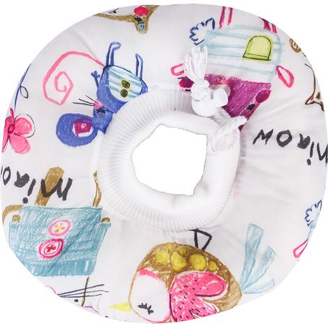 Collier souple pour chat, protection anti-morsure et anti-arrachement, réglable, pour chien (dessin XS) (1/2)
