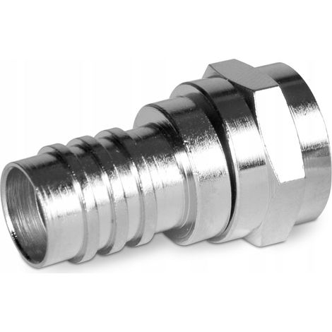 Conector F crimpado de 5 mm, paquete de 100 unidades (1/3)