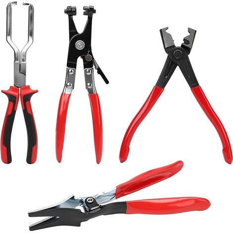 Lot de 4 pinces pour colliers de serrage, pince à ruban en acier à ressort, pince pour colliers de serrage, pince pour tuyau de refroidissement, pince pour collier de serrage de voiture (1/5)