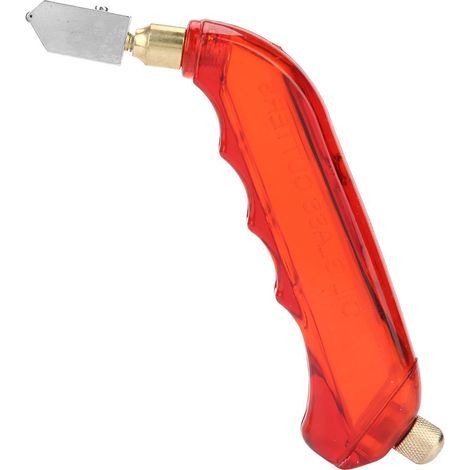 Coupe-verre professionnel à poignée plastique rouge avec alimentation d'huile intégrée (1/5)