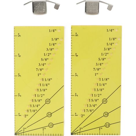 2 Règles Magnétiques pour Couture en Acier Inoxydable et Acrylic Transparent avec Guide de Positionnement Jaune (1/5)