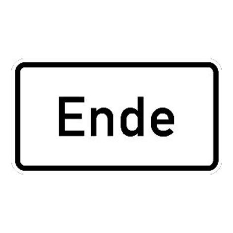 Zusatzschild 1012-31, 330x600mm Ende RAL-Gütezeichen Folie RA1
