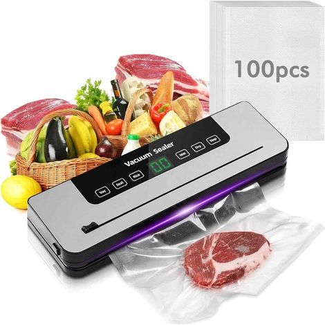Machine to wrap under empty, 6 in 1, with display digital LED, count to countdown, program of welding, mode of sealing, rice, wet, dry for all type of food,contains 100 bags (1/5)