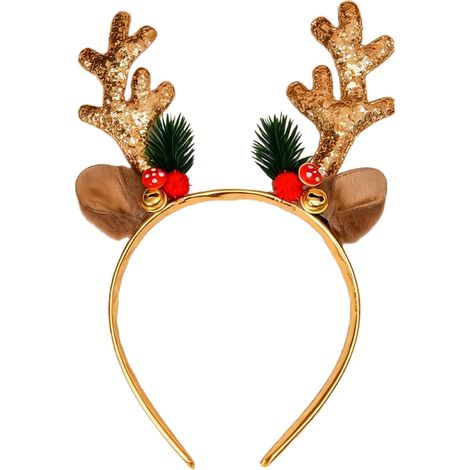 Bois de Renne Accessoires Cheveux pour Femmes & Adultes Props de Costume pour fêtes de Serre-têtes Xmas avec - MMCD-ZGL-05228 (1/5)