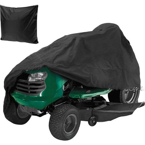 Couverture de protection pour tondeuse à gazon tracteur, étanche protection UV, coutures doubles durable tissu robuste, dimensions 170x61x117 cm, taille S (1/5)
