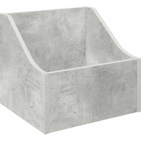 Scatola per dischi LP Grigio Cemento 37 x 33 x 32 cm vidaXL