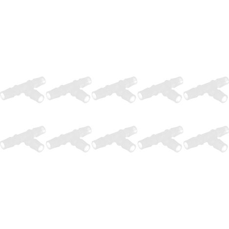 10 Pièces Té en Plastique pour Tuyau 3 Voies Haute Pression Haute Température 1/2" 15.8mm