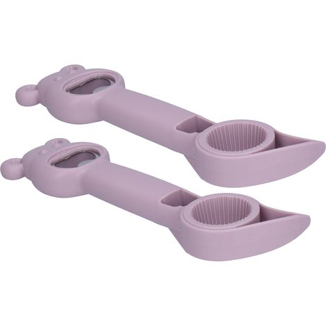 Ouvre-bouteille multifonctionnel, ouvre-bouteille universel 4 en 1, pince professionnelle, distributeur de boissons manuel, bouchon portable, capsule de bière, violet. (1/5)