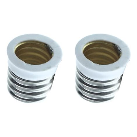 2 PZ Convertitore Adattatore Portalampada Per Lampada Led Attacco Da E17 A E14