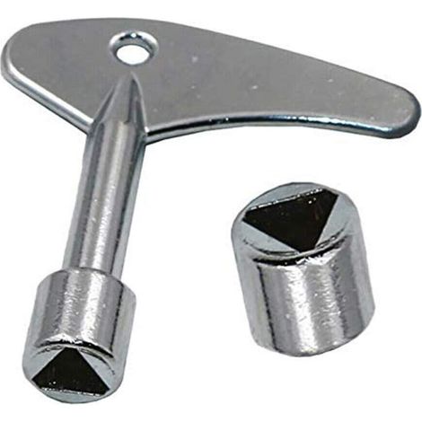 Clé Triangulaire 9 mm - Pour Interrupteur à Clé Triangulaire - Utilisation en Maintenance Électrique et Gaz - Lot de 2 (1/5)