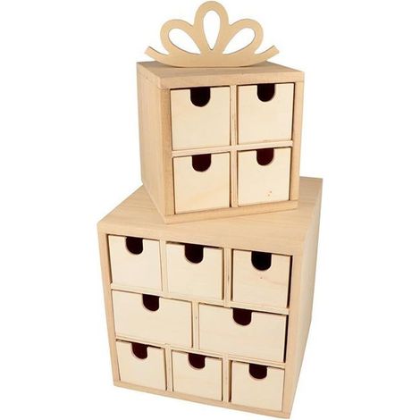 2 boites de rangement en bois - cadeaux de Noël (1/2)