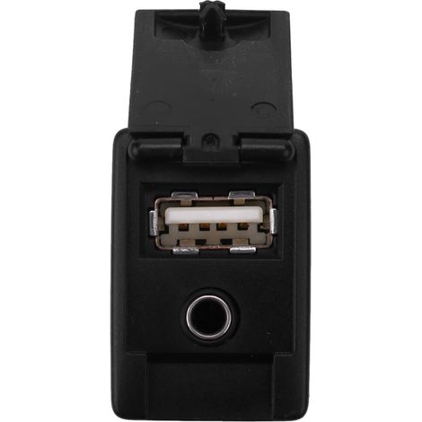 Adaptador USB a puerto AUX para coche, compatible con Rav4, Camry, Yaris y Avalon (86190-0R010), plástico negro. (1/2)