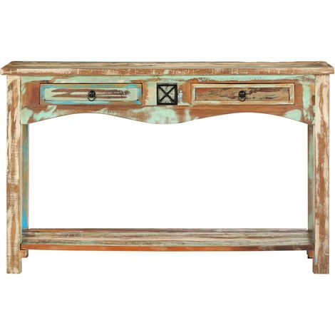 Maison Exclusive - Tavolo Consolle 120x40x75 cm in Legno Massello di Recupero (1/5)