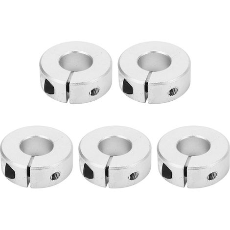 Lot de 5 colliers d'arbre serrage alu anti-corrosion alésage 2/3 po fixation transmission lineaire (1/5)