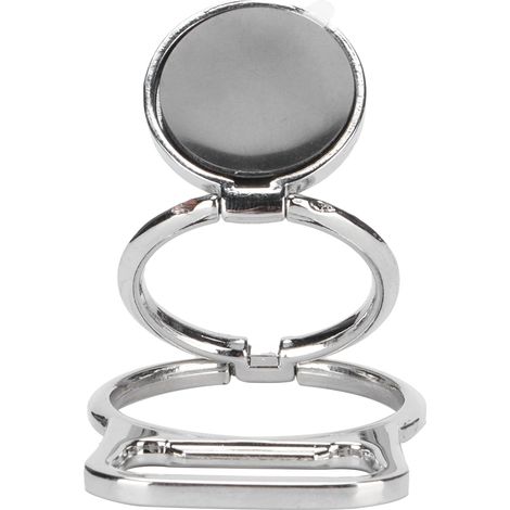 Handyhalterung mit Ring, drehbarem und faltbarem magnetischem Flaschenöffner, integrierter Fingerablage, silber (1/5)
