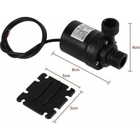 800l/h 22w G 1/2 '' Dc 24v Pompe À Eau Submersible Pour Fontaines Aquarium Étang Piscine Étang (1/2)