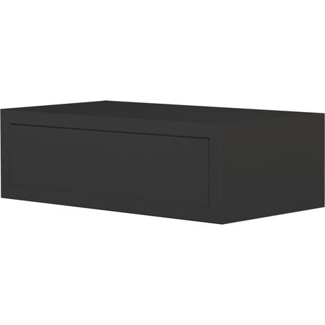 Mensola da Parete 1 Cassetto 45x13,4x23,7 cm in Fibra di Legno Lego Maxi Nero (1/5)