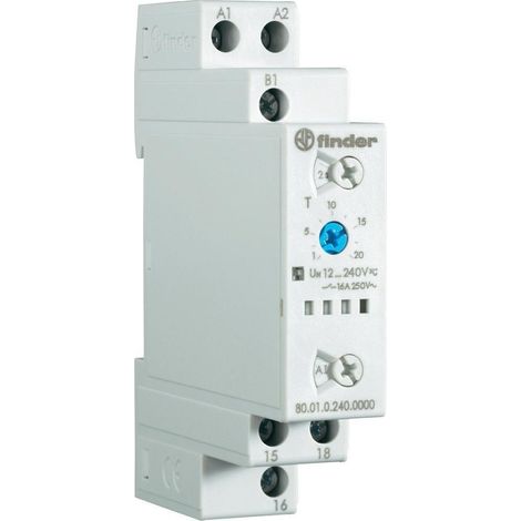 Relé Multifunción Temporizado Finder 12-240 V Gris