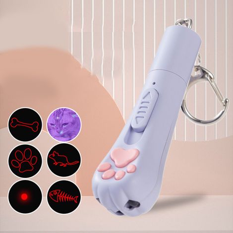 Bâton de taquinerie en forme de griffe de chat avec motif interchangeable, version rechargeable par USB, stylo lumineux de taquinerie, de taquinerie (1/5)