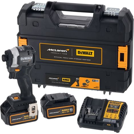 DeWALT DCF85MP2T-QW Atornillador de Impacto McLaren XR 18V 1/4&quot 205 Nm 2 x 5,0 Ah