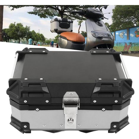 Top case universel 28L en alliage d'aluminium pour motos avec base à dégagement rapide et doublure argentée standard (1/5)