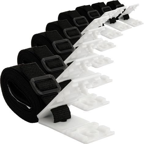 Set mit 8 Haltegurten und Clips für Aufroller. Ersatzteile für mobile Aufrollsysteme, Planen und Poolabdeckungen. (1/5)