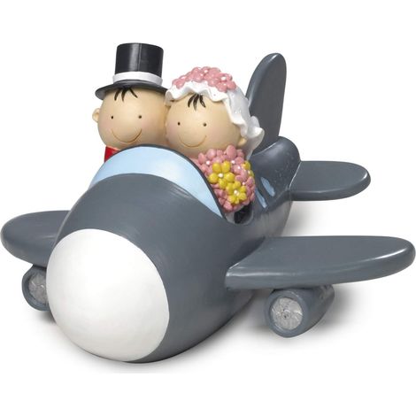 Decorazioni Torta Nuziale Sposi Aereo Cake Topper Wedding (1/2)