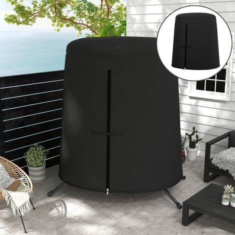 Outdoor-Möbelabdeckung Möbelabdeckung Schutzplane für Möbel, wetterbeständig, 196 cm x 196 cm x 230 cm, Schwarz