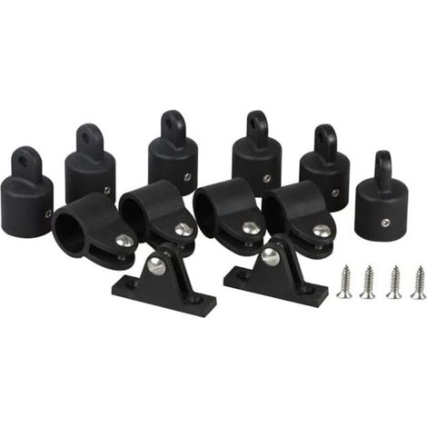 [NON UTILIZZATO] Kit di ferramenta per tendalino da 12 pezzi, da 1''/7/8 pollici, in nylon ad alta resistenza, per accessori marini.