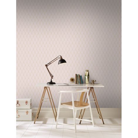 Papier peint intissé Bercy 1005 x 52cm Rose (1/4)