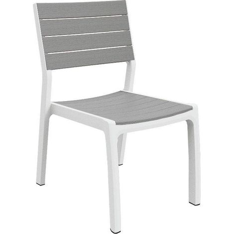 Keter Harmony silla de jardín blanco gris claro diseño moderno