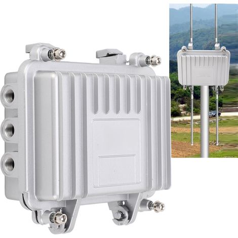 Boîtier métallique d'amplificateur pour pont sans fil extérieur : diamètre du trou gauche M12+M12 diamètre du trou droit M12+M12+M12 (1/5)