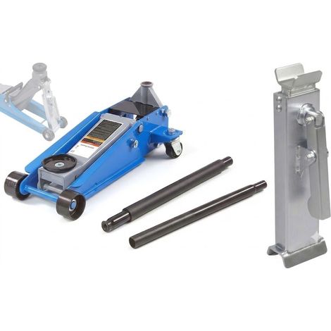 Gato de Carretilla Hidráulico Doble Pistón 3 Toneladas + Soporte de seguridad (1/5)