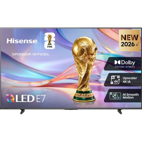 Hisense 58E7S 58 pouces 4K QLED Smart TV Dolby Vision IQ Dolby Atmos HDR10+ Adaptive HDMI 2.1 Noir