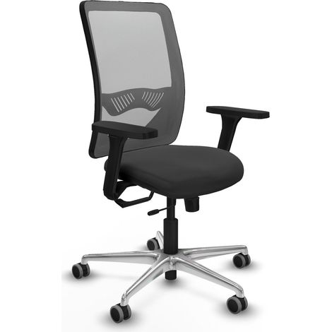 Chaise de bureau piqueras y crespo Zulema gris foncé aluminium (1/2)