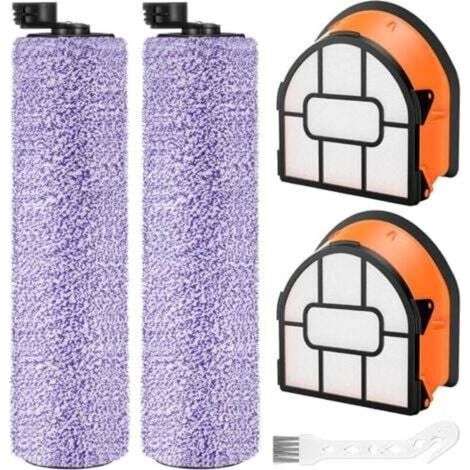 1 set of vacuum cleaner accessories, Shark floor brush accessories, suitable for vacuum cleaner accessories AW201 WD201 WD101 WD100 (2 roller brushes + 2 filters + 1 cleaning brush)--DTEKGAZ