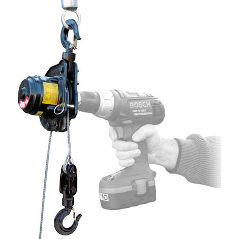 Mini treuil portatif PULLEYMAN – Charge max 500kg – Longueur câble 12m – Système de freinage automatique – Pour chantiers humides (1/2)